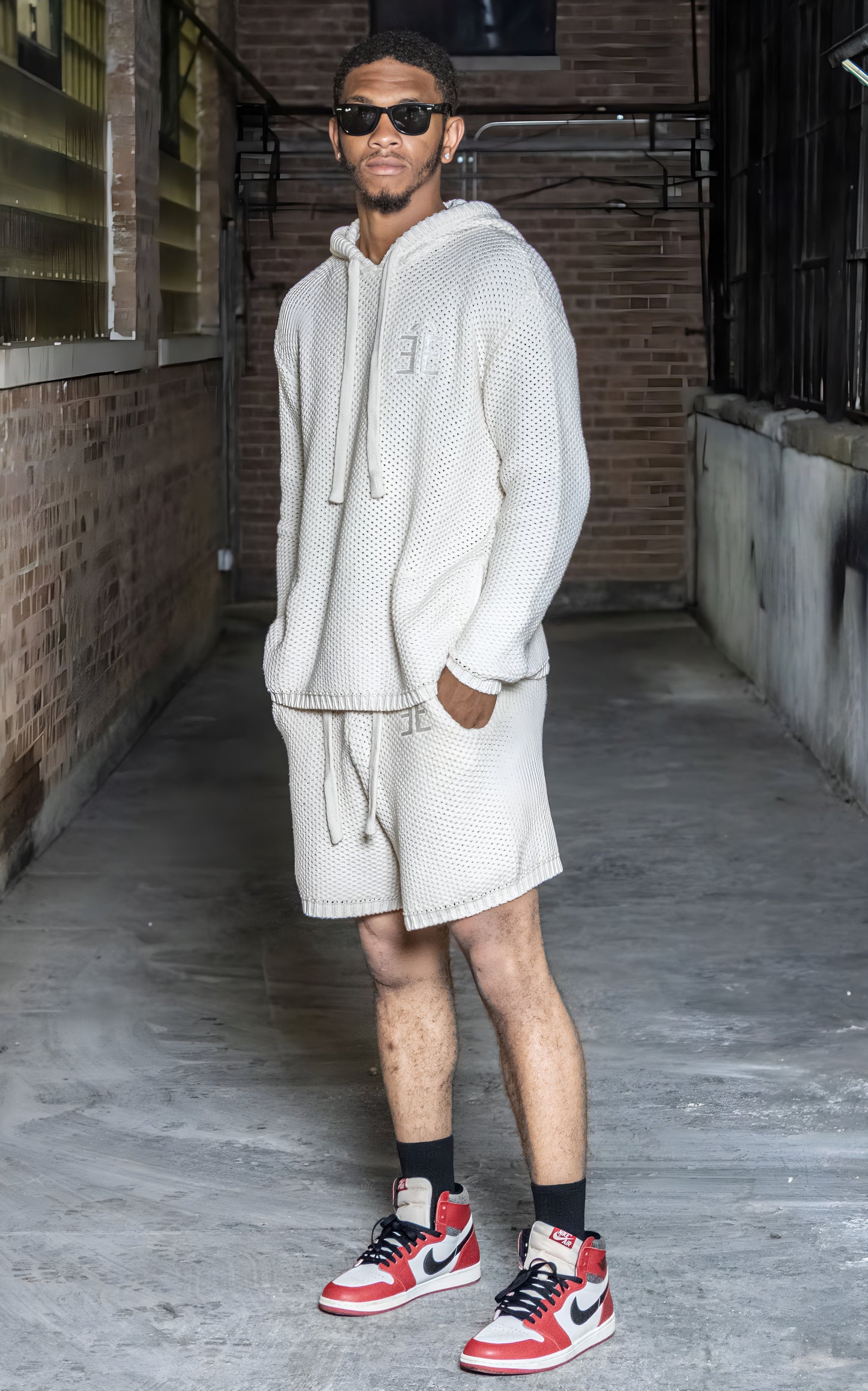 Knit hoodie