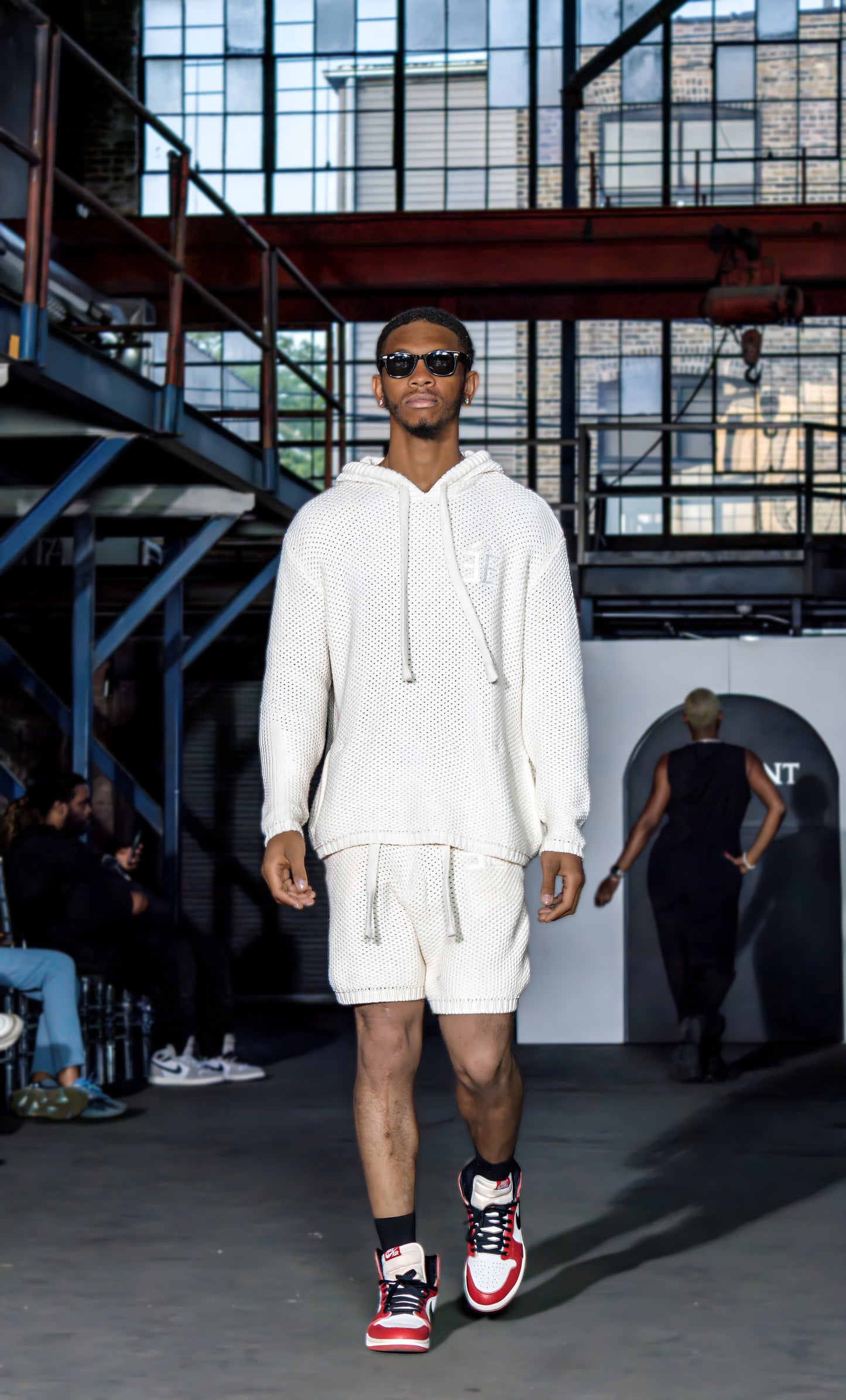 Knit hoodie